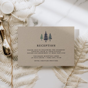 Winter Forest Reception Card