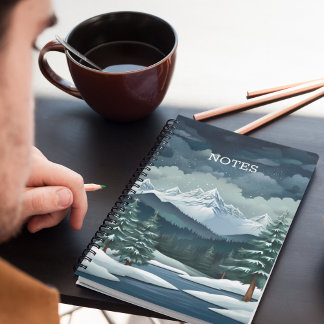 Winter Forest Scene Notebook