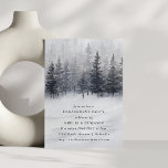 Winter Forest Scene Watercolor Engagement Party Invitation<br><div class="desc">Winter Forest Scene Watercolor Engagement Party Invitation</div>