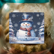 Winter Forest Snowman Christmas Baking