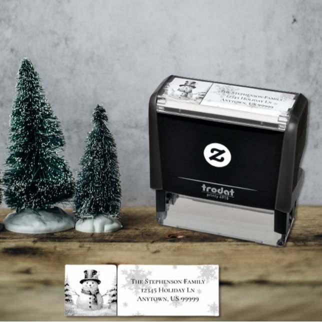 Winter Forest Snowman Christmas Self-inking Stamp (Winter Forest Snowman Christmas Self Inking Stamp)