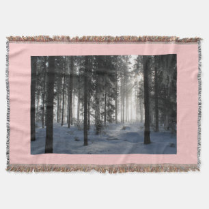 Winter Forest Throw Blanket