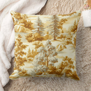 Winter Forest Toile de Jouy Pattern (10) Cushion