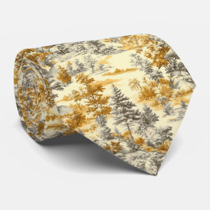 Winter Forest Toile de Jouy Pattern (11) Tie