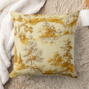 Winter Forest Toile de Jouy Pattern (3) Cushion