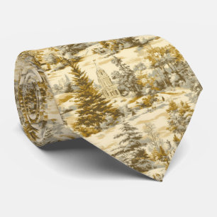 Winter Forest Toile de Jouy Pattern (4) Tie