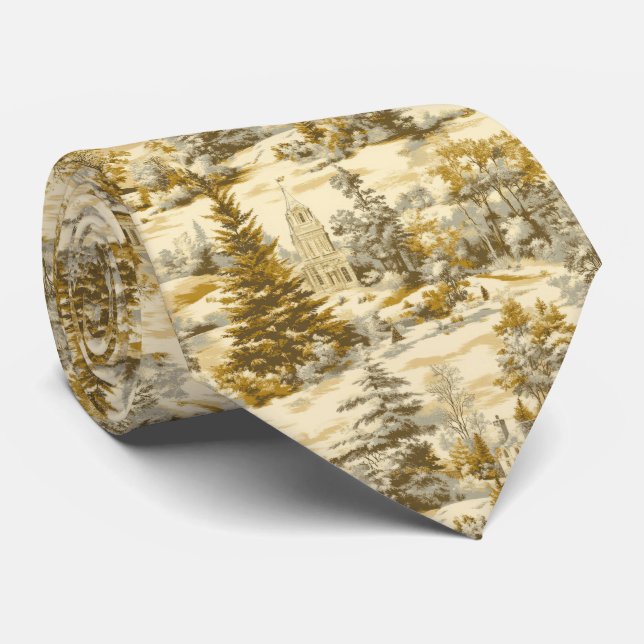 Winter Forest Toile de Jouy Pattern (4) Tie (Rolled)