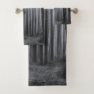 Winter forest trees #8 bath towel set
