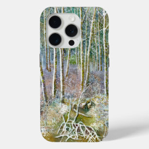 winter forest  Watercolor iPhone 15 Pro Case