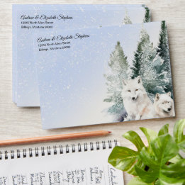 Winter Forest Watercolor Envelope