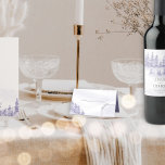 Winter Forest Watercolor Lavender Wedding Place Card<br><div class="desc">Winter wedding reception table place cards with scenic watercolor design in shades of lavender and grey. The snow scene features a romantic mountain forest landscape with pine trees, drifts and a light snow flurry. The inside is personalised with the name of the bride and groom and the wedding date. If...</div>