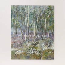 winter forest  Watercolor painting