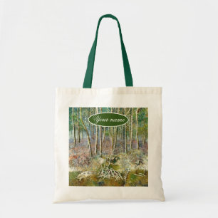 winter forest  Watercolor painting Tote Bag