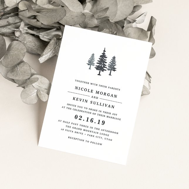 Winter Forest Wedding Invitation (Creator Uploaded)
