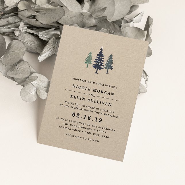 Winter Forest Wedding Invitation (Creator Uploaded)