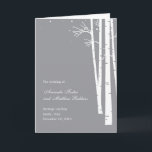 Winter Forest Wedding Program Card<br><div class="desc">This unique and whimsical Forest Trees wedding collection by berryberrysweet.com is the perfect choice for celebrating your magical day. More colours and matching collection available at berryberrysweet.com.

View the complete Forest Trees Collection (available in green and orange)</div>
