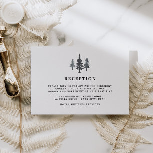 Winter Forest Wedding Reception Enclosure Card