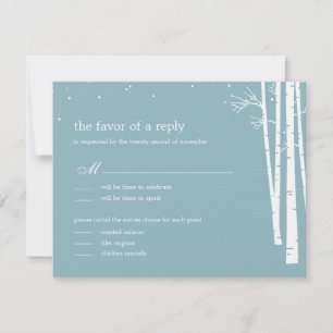 Winter Forest Wedding RSVP/Response Card
