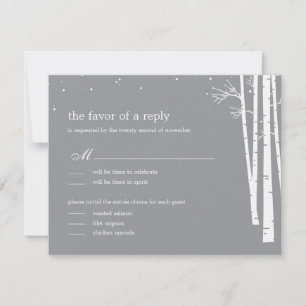 Winter Forest Wedding RSVP/Response Card