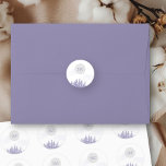 Winter Forest Wedding Simple Monogram Watercolor Classic Round Sticker<br><div class="desc">Winter wedding stickers with monogram and scenic watercolor design in shades of  lavender. The snow scene features a romantic mountain forest landscape with pine trees.  You can add the bride and groom's initials and,  if you would like matching products,  please browse my Winter Forest collection.</div>