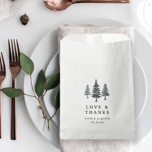 Winter Forest Wedding Thank You Favour Bags