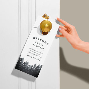 Winter Forest Wedding Welcome/Do Not Disturb Door Hanger