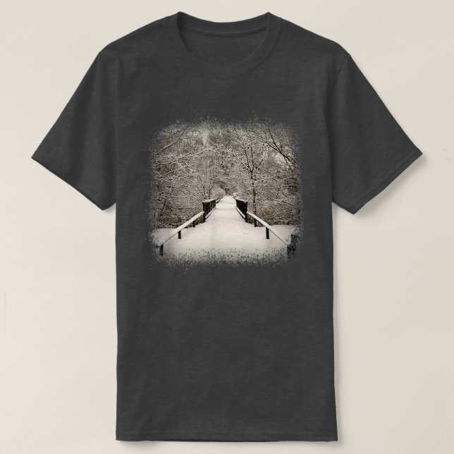 Winter Forest With Snow  T-Shirt (Design Front)
