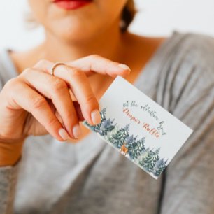 Winter Forest Woodland Animals Adventure Begin Enclosure Card