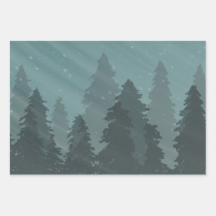 Winter Forest Wrapping Paper Sheets