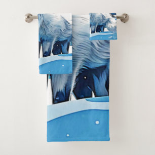 Winter Fox Art Bath Towel Set