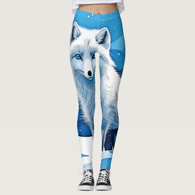 Winter Fox Art Leggings (Front)