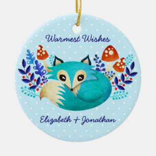 Winter Fox Ceramic Ornament