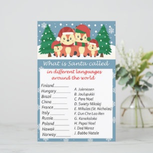 Winter fox christmas around the world game