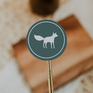 Winter Fox Classic Round Sticker