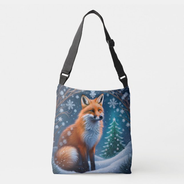 Winter Fox Crossbody Bag (Front)
