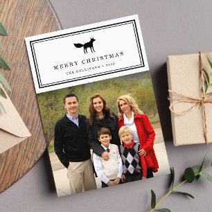 Winter Fox   Holiday Photo Card