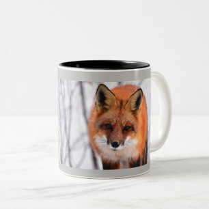Winter Fox Personalised Two-Tone Coffee Mug