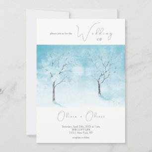 Winter Freshness Wedding Invitation