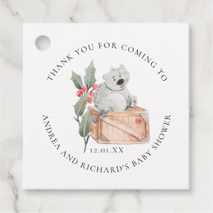 Winter Friends Baby Shower Favour Tag