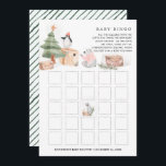 Winter Friends | Christmas Baby Shower Bingo Invitation<br><div class="desc">Designed to match our Winter Friends | Penguins and Polar Bears Invitation. One of the most classic baby shower games is baby shower bingo. Guests fill in blank bingo cards with gifts they think the mum (or baby) will receive at the shower. Then guests try to get a bingo as...</div>