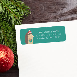 Winter Friends Hedgehog Holiday Return Address