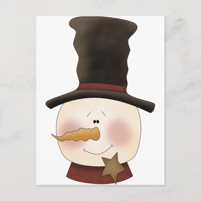 Winter Friends snowman Postcard (Front)
