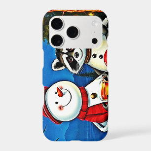 Winter Friends: Snowman & Raccoon Joy Design
