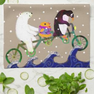 Winter Friends Tea Towel