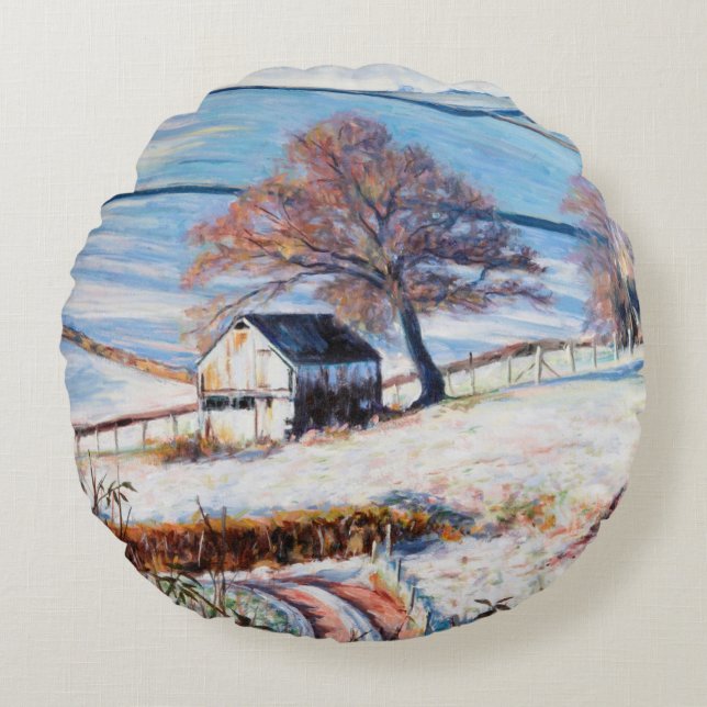 Winter Frost 2009 Round Cushion (Front)