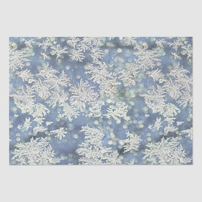 Winter Frost Abstract Photography - Bokeh Effect Tissue Paper (Front)
