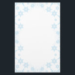 Winter Frost Ice Crystal Borders Christmas Letter Stationery<br><div class="desc">Light blue ice crystal borders framing your holiday letters.</div>