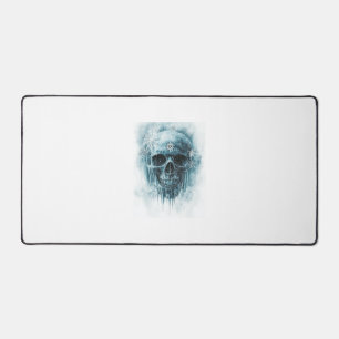 Winter Frost Skull Desk Mat
