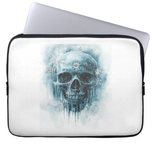 Winter Frost Skull Laptop Sleeve