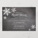 Winter Frost Snowflakes | Bridal Shower Invitation<br><div class="desc">FROM THE WINTER FROST WEDDING COLLECTION: For your Wedding Bridal Shower Invitation - WHITE Elegant Snowflakes with a rustic blackboard background set. If the colour scheme is not what you wanted please email paula@labellarue.com before an order is place. Please make sure you proof your design before submitting your order. If...</div>